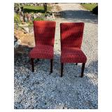 Wooden Chairs with Fabric Seat and Back