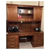 Wooden Desk W Hutch 72x22x78