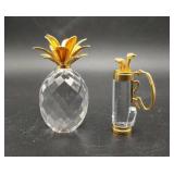 Swarovski Pineapple 2.25" & Mini Golf Bag 2"