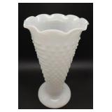 Vintage White Milk Glass Hobnail Dot Dash