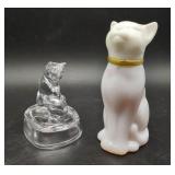 Two Avon Cats, Cat Cologne Bottle Includes