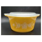 Vtg Butterfly Gold Casserole Dish 1 Liter