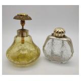 Perfume Bottles Crackle Glass & Avon Purse Petite