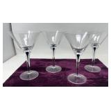 Home Essentials Black Teardrop Martini Glasses