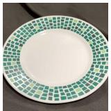 Corelle Emerald Green Mosaic Dinner Plate