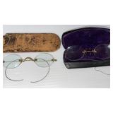 Antique Wire Eye Glasses & Pinch Eye Glasses