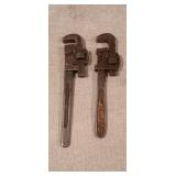 Pair of Pipe Wrenches