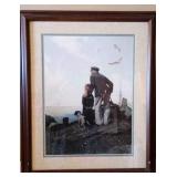 Framed Normal Rockwell Print Outward Bound