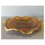 Vintage Marigold Indiana Carnival Glass Bowl