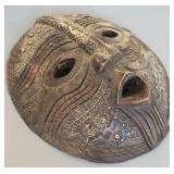 Carved Wood & Metal African Tribal Mask