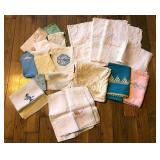 Mixed Vintage Table Linens & Handkerchiefs Hankies