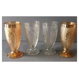 Set of 4 Vintage Jeanette Glass Tumblers