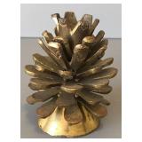 Vintage Brass Pine Cone Candle Holder