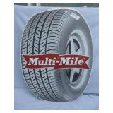 Multi-mile tin tire advertisement