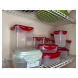 11pcs Lock & Lock red lid storage container