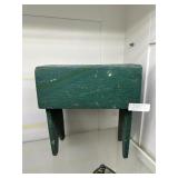 Green Painted Primitive Stool