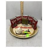 Knickerbocker World Famous Beer tray with Velvet &