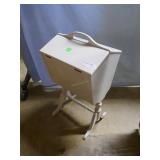 Lifttop White Painted Sewing Cabinet - 14.5" x 27"