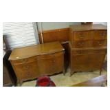 Two Pc Dresser Set incl Three-Drawer 1920s USA Mad