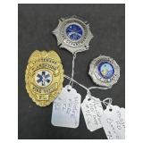 Three Florida Firefighter Department Badges incl