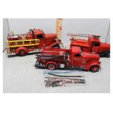 Three Diecast Firetrucks including 1939 American