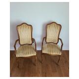 Set of two Thomasville Back Cane Arm Chairs