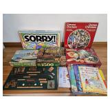 Lot of Puzzles, Board Games and Kids Books