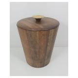 MCM Vermillion Wooden Solid Walnut Ice Bucket