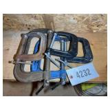 GROUP OF ASSORTED C CLAMPS 4, 6 AND 8 IN INCLUDED