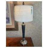 MARBLE STYLE ACCENT TABLE LAMP APPROX 32 IN TALL