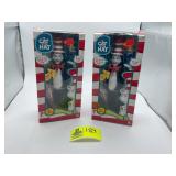 TWO TALKING CAT IN HAT ACTION FIGURES IN BOX. APPR