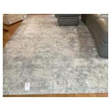 MULTI GRAY AND WHITE AREA RUG 8 FT X 11 FT