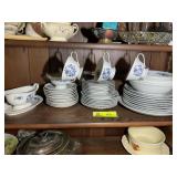 50 PCS OF LENNOLD FINE CHINA, BLUE MEISSEN PATTERN