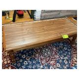 WOODEN COFFEE TABLE, 52 IN X 21 IN X 16 IN