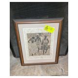 FRAMED PRINT OF THREE AFRICAN NATIVE WOMEN