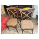 PAIR OF COMPOSITE MATERIAL DECORATIVE DINING CHAIR