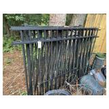 GROUP OF METAL FENCE 6 FT AND GATE