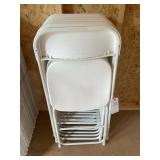 GROUP OF 10 WHITE PLASTIC FOLDING CHAIRS