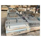 GROUP OF COLUMN BASE AND CAP MOLDS VARIOUS SIZES,