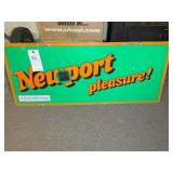 VINTAGE NEWPORT CIGARETTE CLOCK SIGN, PLASTIC, 36