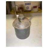 APPEARS TO BE OIL LAMP ONE QUART OIL CAN, 6 IN X 6