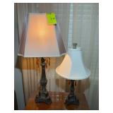 PAIR OF TABLE LAMPS, 22 AND 29 IN TALL