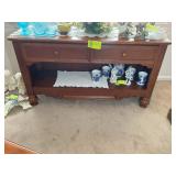 SOFA TABLE WITH TWO DRAWERS, 50 IN X 17 IN X 27 IN