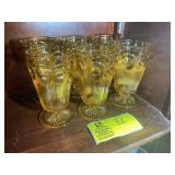 AMBER COLORED GLASSWARE