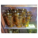 AMBER COLORED GLASSWARE