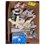 BOX OF MISC DECORATIVE FIGURINES