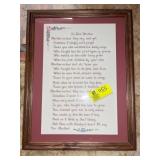 FRAMED NEEDLEPOINT MOTHER THEMED WALL Dï¿½COR