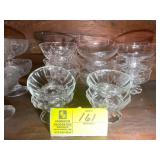 GROUP OF MISC GLASS DESERT DISHES, 15 PCS