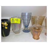 GROUP OF VASES, VARIOUS COLORS AND SIZES