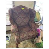 OVERSIZED UPHOLSTERED WINGBACK ARM CHAIR